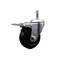 Service Caster 4'' Hard Rubber Wheel Swivel 7/16'' Grip Ring Stem Caster Total Lock Brake SCC-GRTTL20S414-HRS-716138 - alternate 1